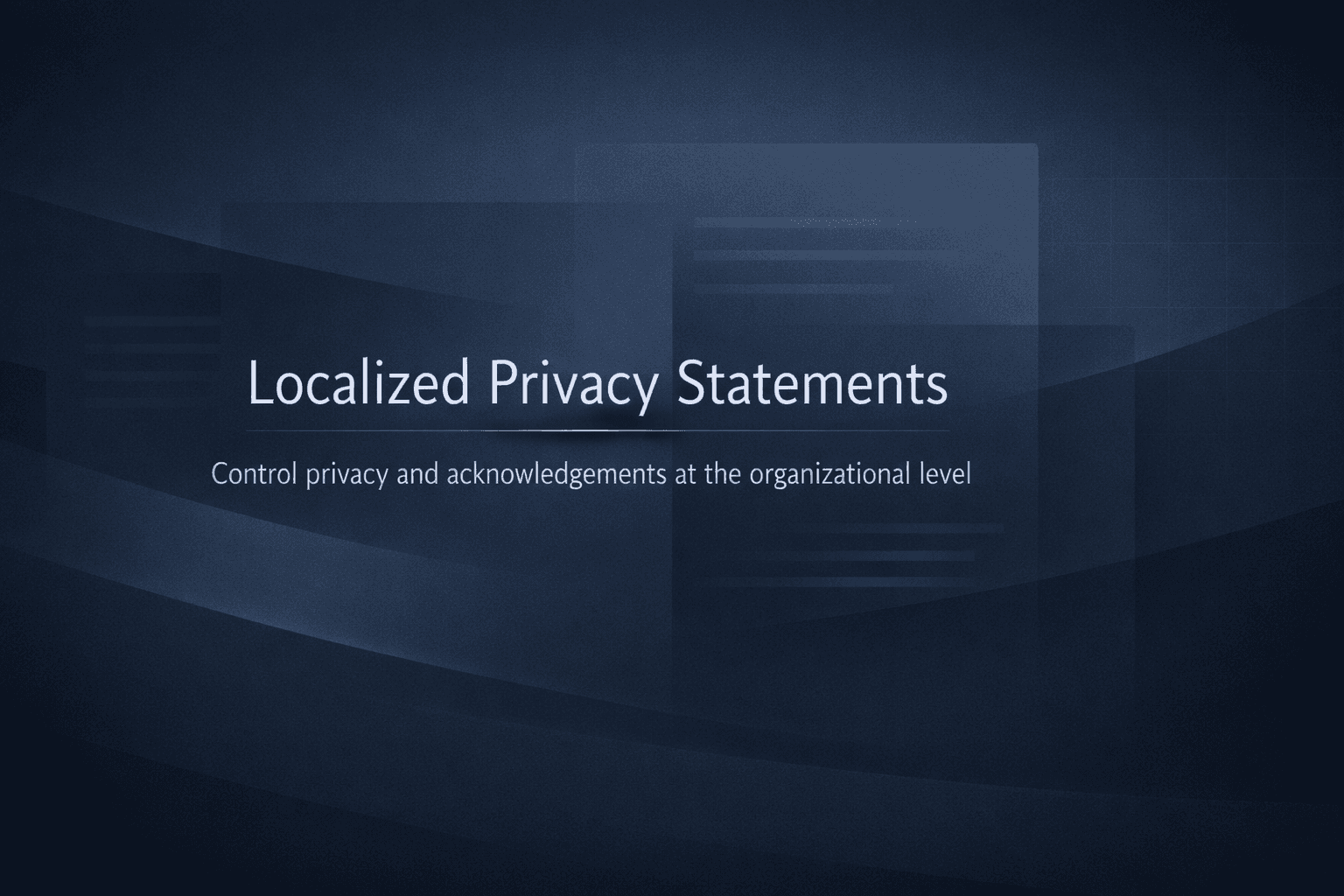 EOV6 - Localized privacy statements banner